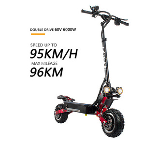 Halo Knight T108 Electric Scooter Fastest 95KM/H Adult Electric Scooter Big Wheels 11inch  E scooters 6000W 60V Skateboard