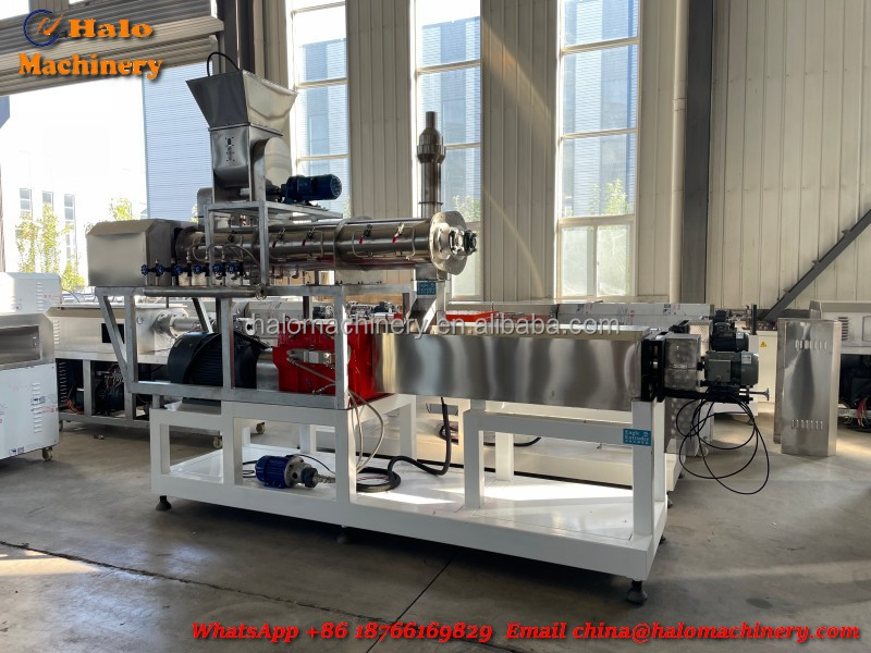 2023 Factory automatic extrusion equipment big capacity dog pet food dry wet cat feed production machine equipment line