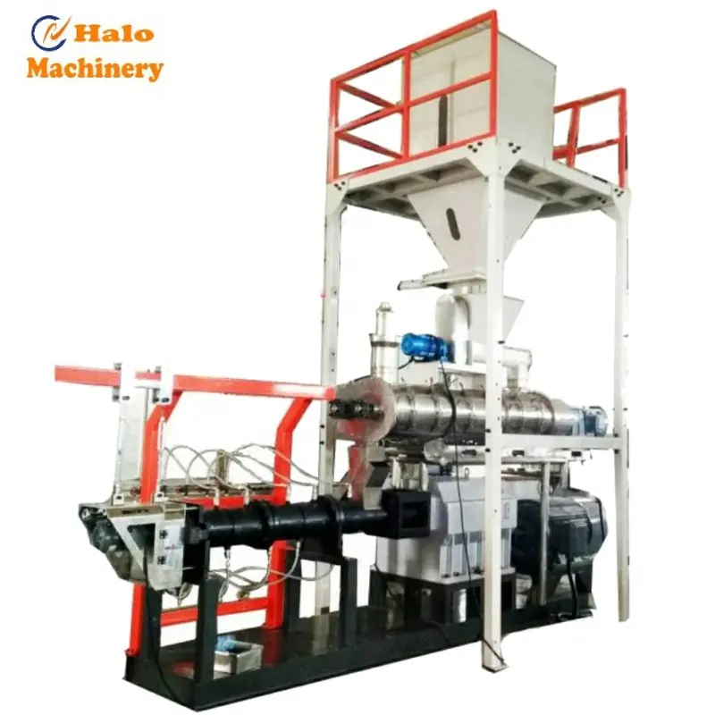 2023 Factory automatic extrusion equipment big capacity dog pet food dry wet cat feed production machine equipment line