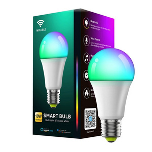 Magic Home WiFi 9W 10W Smart light bulb support Amazon Alexa and Google Home Voice controlled RGBCW Dimming E27 E26 Bulb