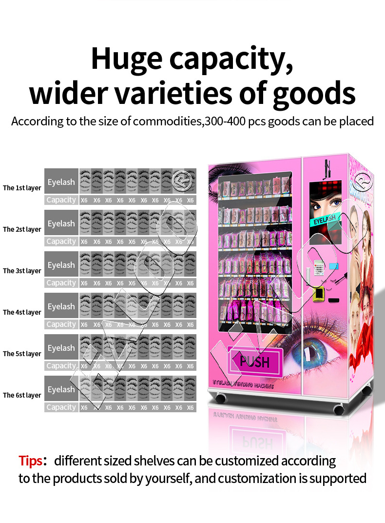 Digital Vending Machine LED Light Touch Screen Lash Vending Machine