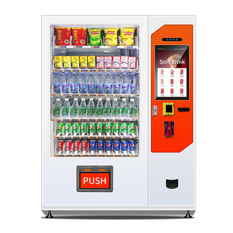 Haloo Custom Made Touch Screen Elevator Glass Bottle Wine Vending Machine Beer Champagne Vending with ID Monitor