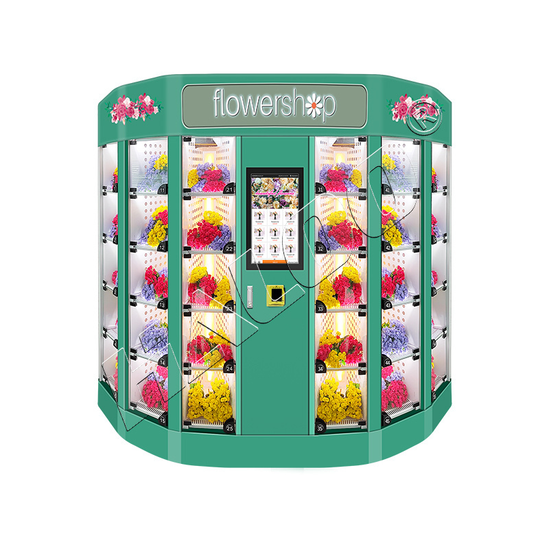 Round Shape Flower Dispenser Fridge Vending Machine Smart Cooling Locker Vending Machine Fresh Flower