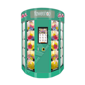 Round Shape Flower Dispenser Fridge Vending Machine Smart Cooling Locker Vending Machine Fresh Flower