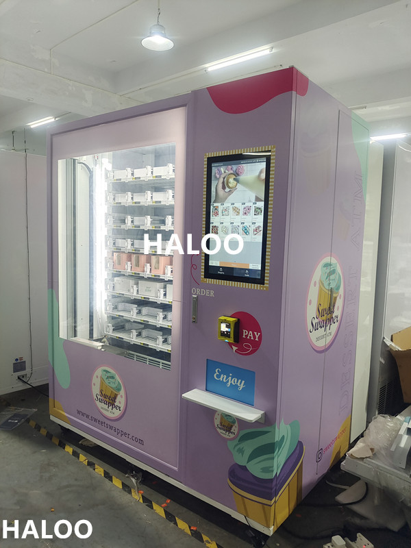 Small cake vending machine 21.5 inch touch screen customistic cake size vending machine