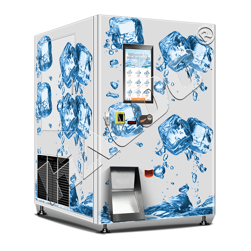 Outdoor Big Production Ice Vending Machine Automatic Ice Vending Machine With Auto Bagging