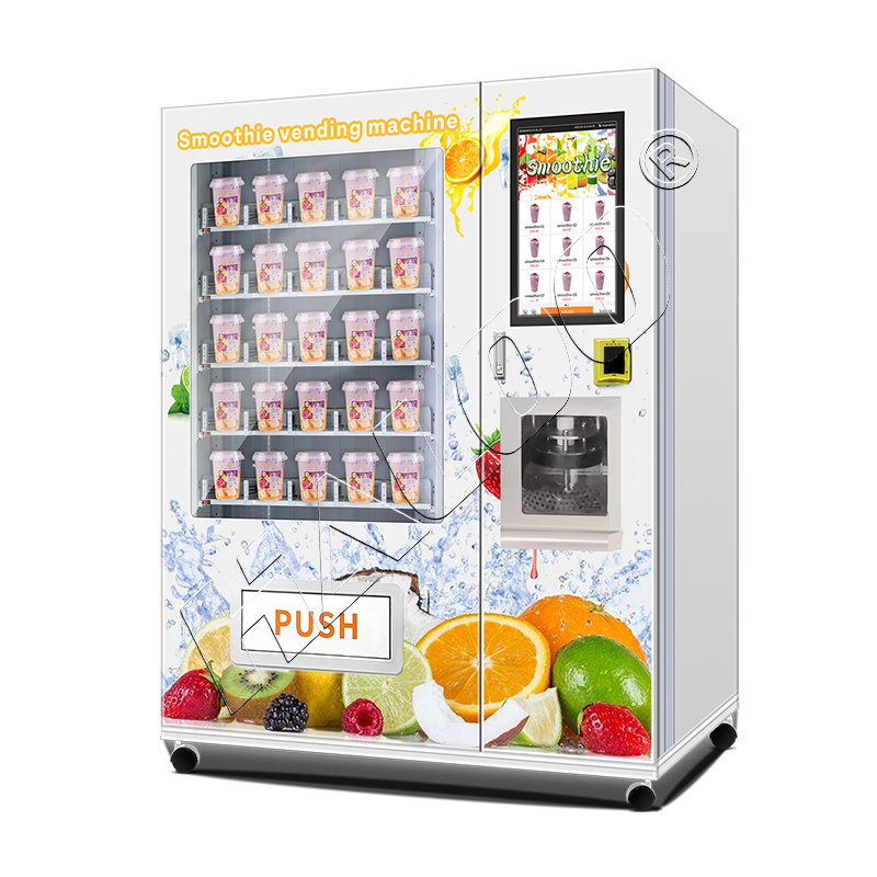 frozen real fruit smoothie vending machine and soft drink smoothie blend vending machine