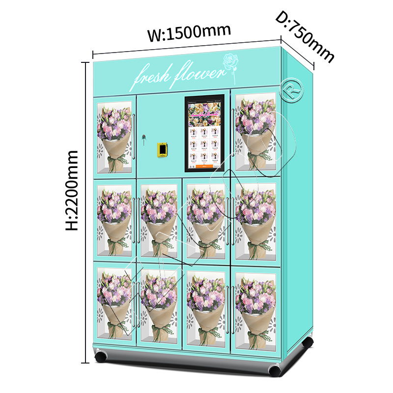 5-20 degree Celsuis Flower Vending Machine Big Locker Vending Machine With Door Auto Close HL-XHJ-Y-10A