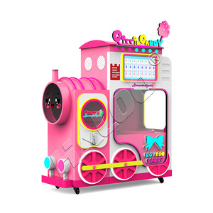 Cotton candy vending machine with Led light beautiful customistic 24 kinds of design in the candy