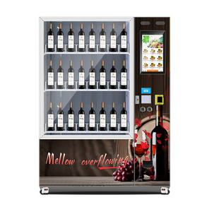 Haloo Custom Made Touch Screen Elevator Glass Bottle Wine Vending Machine Beer Champagne Vending with ID Monitor