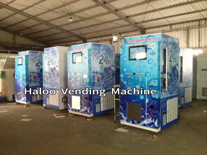 Outdoor Big Production Ice Vending Machine Automatic Ice Vending Machine With Auto Bagging