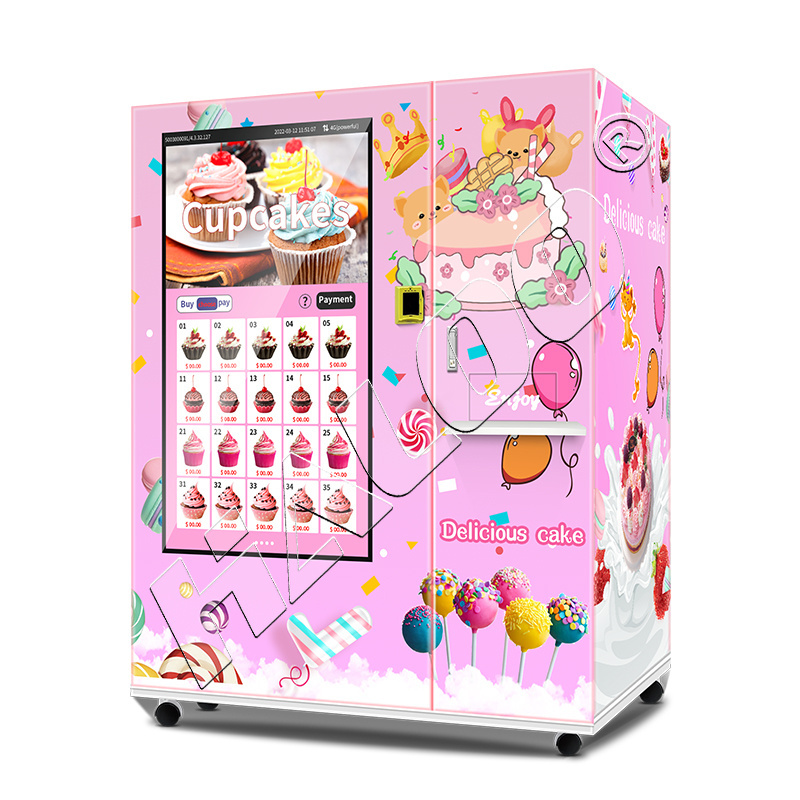 Haloo 49-inch Touch Screen Fresh Fruit Cake Sandwich Salad Sushi Vending Machine with Cooling System to Keep Fresh