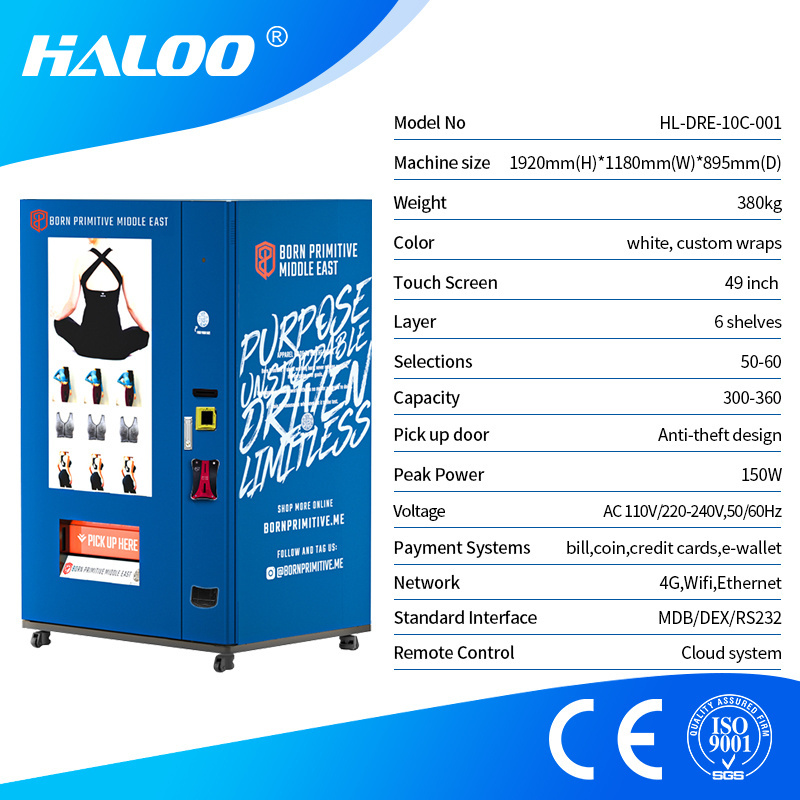 Electronic Big Touch Screen Clothes vending machine Automatic Clothing Vending Machine with Advertising Screen