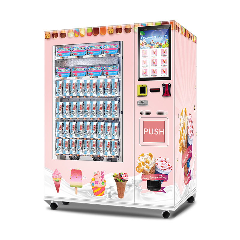 Automatic Ice Cream Vending Machine Snow Cone Vending Machine With Card Reader