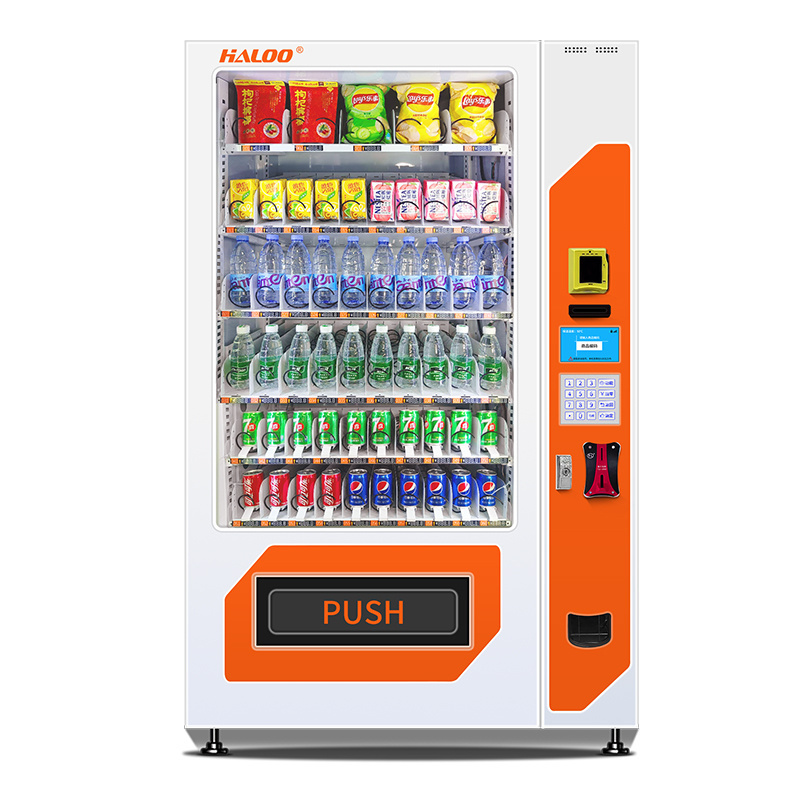 Combo Drinks And Snakes Vending Machine 24 Hours 21.5 Inch Touch Screen Beer Caco Vending Machine