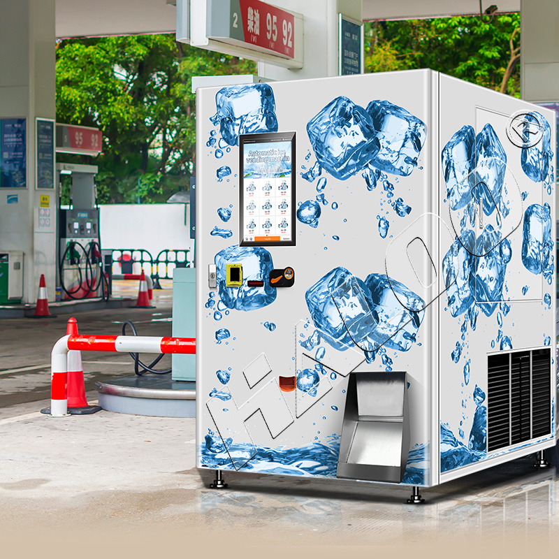 Outdoor Self Serve Ice Vending Machine Bagged Ice Vending Machine Ice Cube Vending Machine