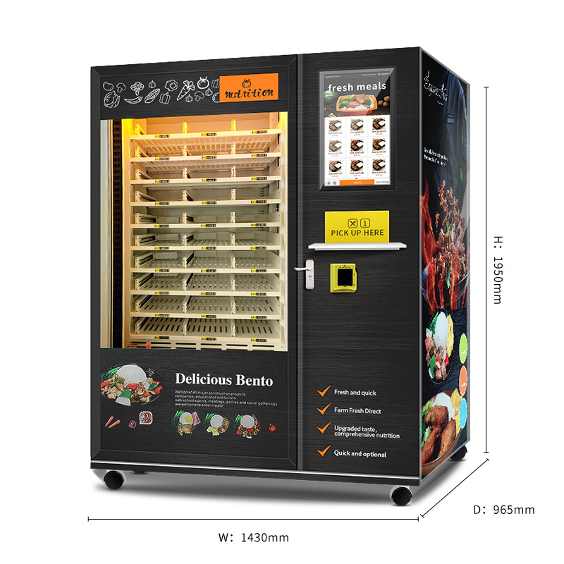 Bread Food Vending Machine With Signal Microwave Soup Meal Food Hotting Vending Machine Lunch Box Vending Machine