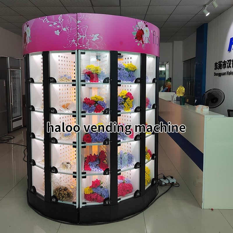 Factory Supply Custom Sweet Latest Fresh Cutting Flower Vending Machine Bouquet Vending Machine