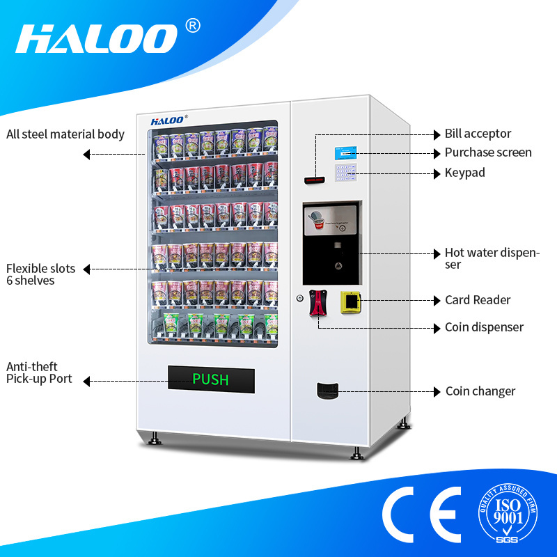 HALOO DLR-10C Ramen Noodle Vending Machine With Hot Water Dispenser