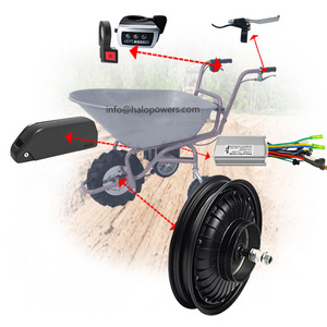 ewheelbarrow kit geared hub motor wheel with low speed large torque electric wheelbarrow motor