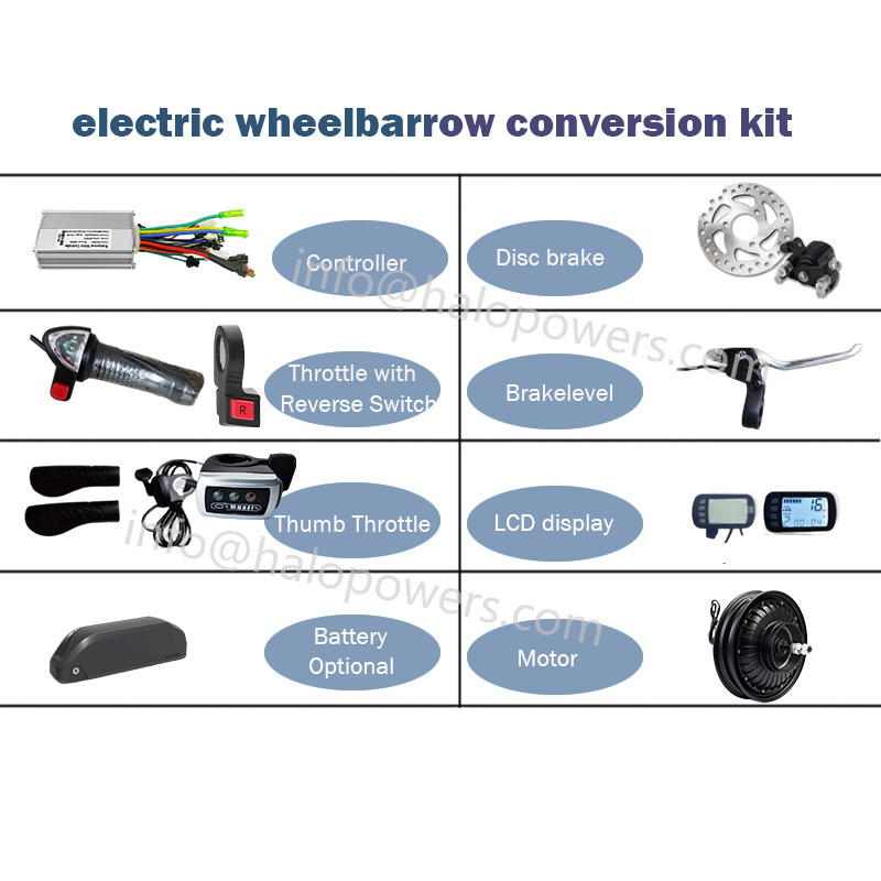 ewheelbarrow kit geared hub motor wheel with low speed large torque electric wheelbarrow motor