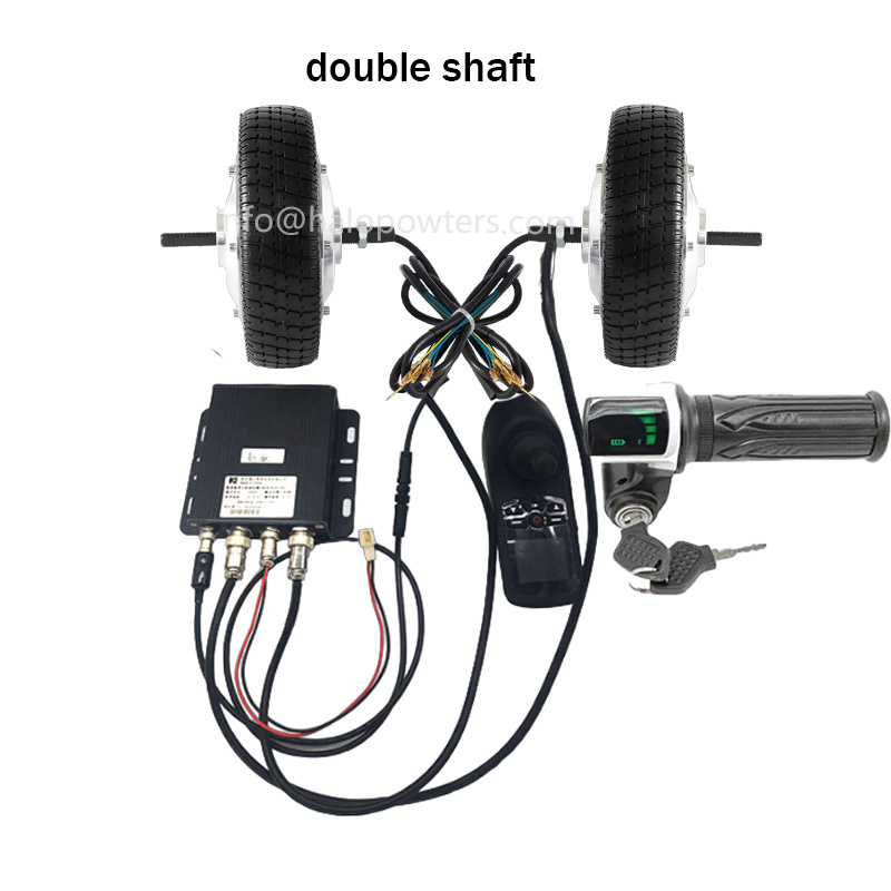 6 8 10 12 inch 24v 180w-500w emb dual drive joystick controller electric wheelchair dc brushless geared hub motor conversion kit