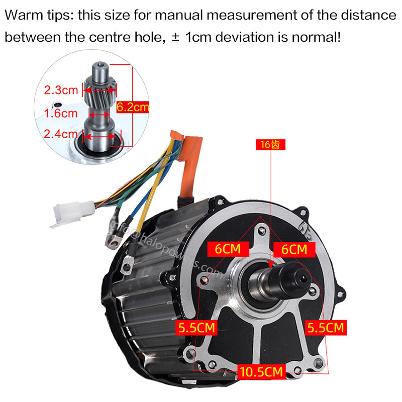 speed 500w-1000W-1500w 48V 60V 72V DC brushless geared go kart differential axle motor for Electric tricycle cargo Vehicle car