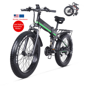 TOP1 folding 48v 500W 1000w electric fat tire bike ebike 26*4.0 21 Speed e fatbike mtb beach snow fat tyre cycle mountain mtb