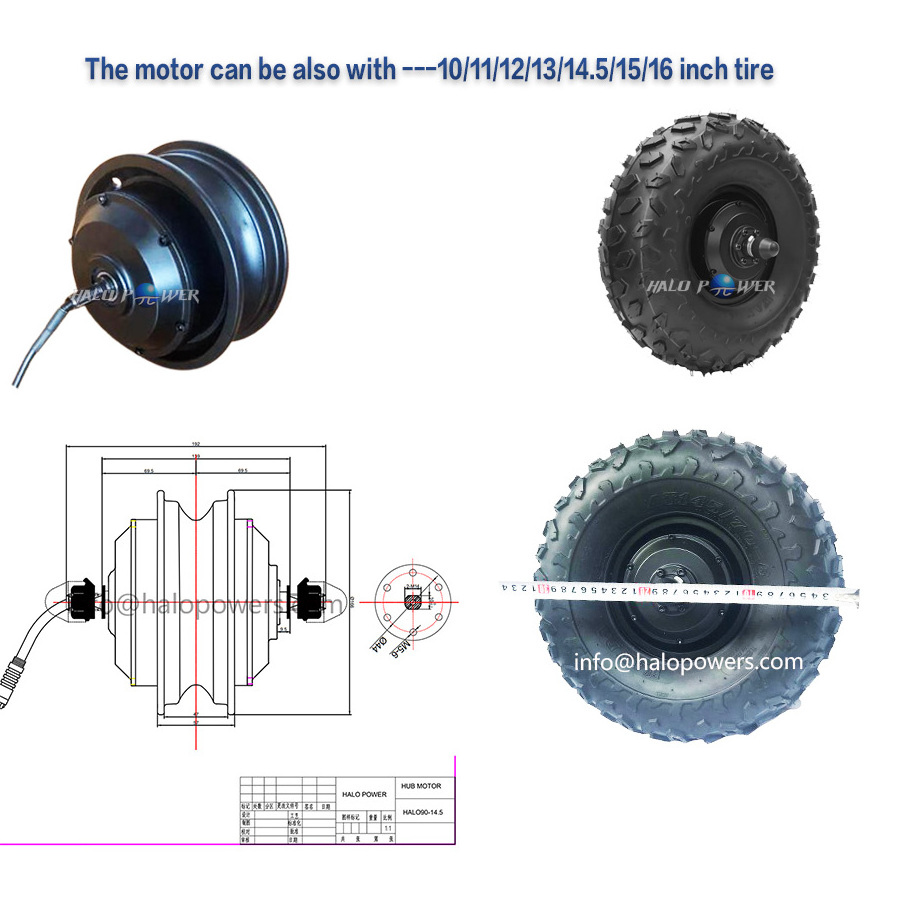 12v 24v 36v 48v 250w 350w 500 low speed High Torque 120Nm 14.5 inch electric wheel barrow gear hub motor dc bldc wheelbarrow kit