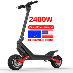 off road fast electric scooter 2000w dual motor 2400W 11inch folding mobility e kick scooter powerful escooter snow for adults