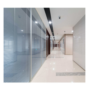 steel panel frosted glass wall modern conference office cubicles