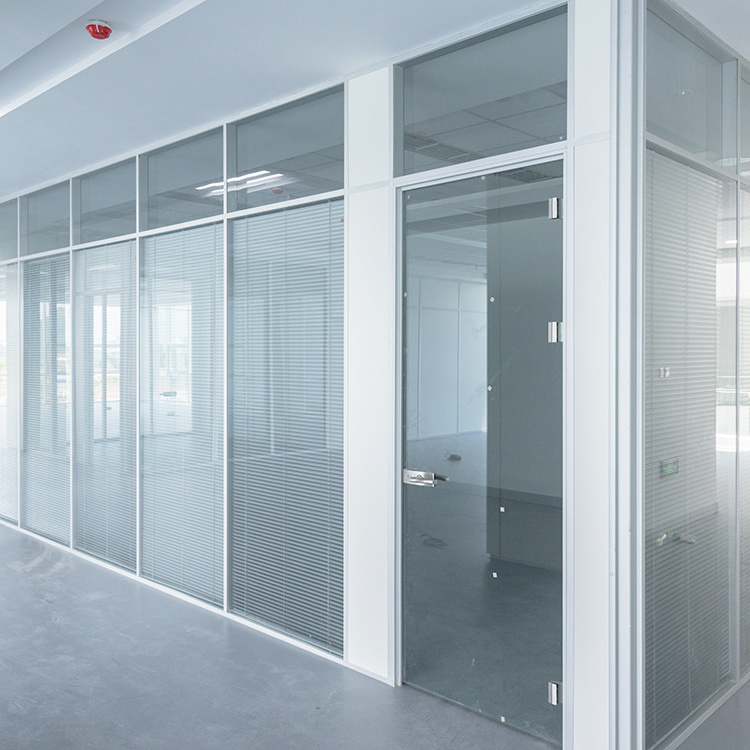 steel panel frosted glass wall modern conference office cubicles