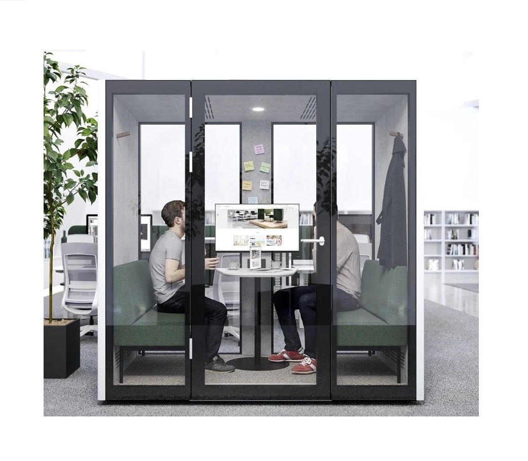 halumm movable sound proof Work place Office public phone booth for sale