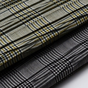 polyester rayon 65/35 yarn dyed crepe check shirt fabric for women dress