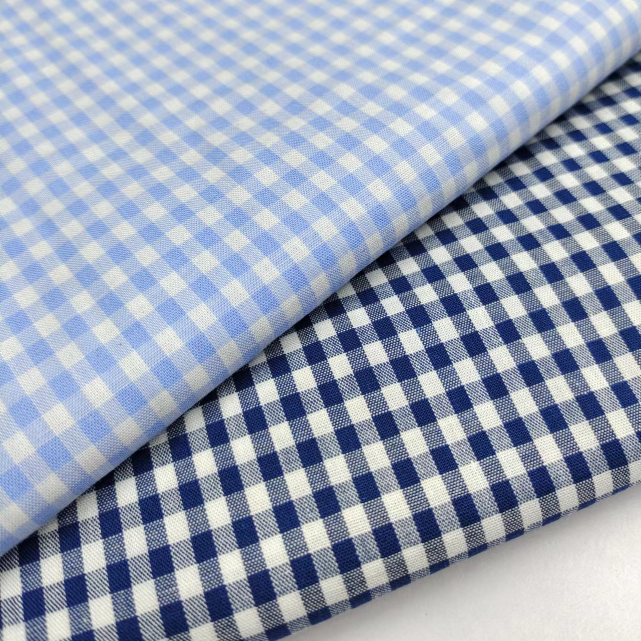 100% cotton woven yarn dyed check  plaid pattern stock lot gingham  poplin fabric from china