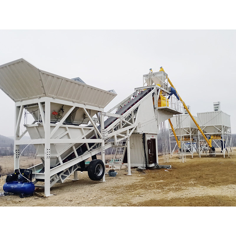 50m3/h 60m3 china mini mobile ready mixer in cambodia italy portable Concrete cement ready dry wet mixing batching plant price