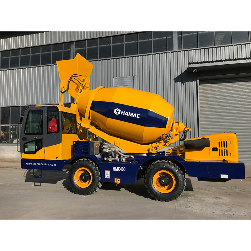 3 wheel hydraulic self loading batching plant jbc truck Small self loading concrete mixer