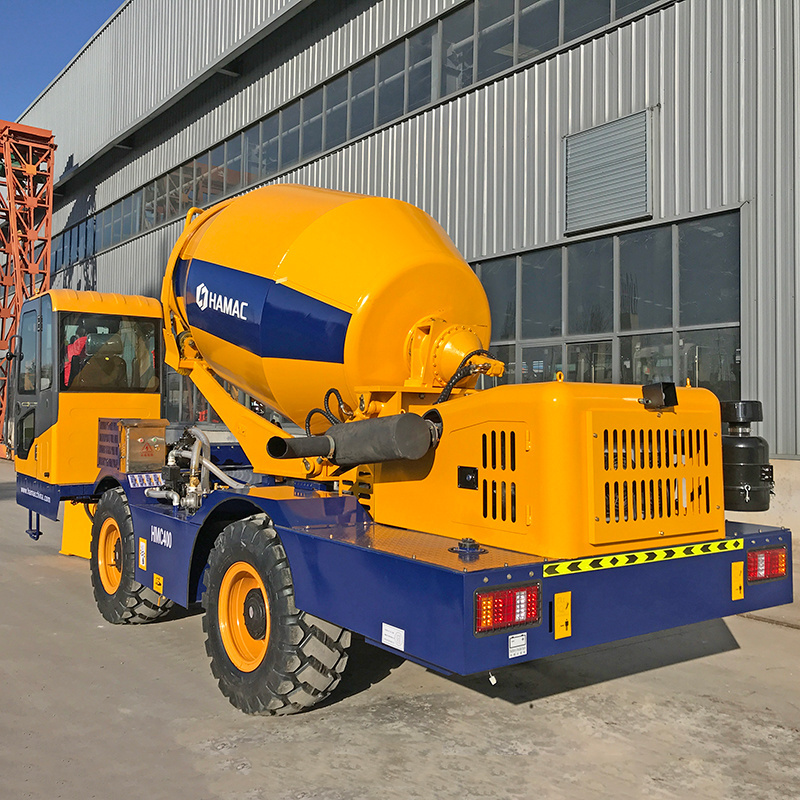 3 wheel hydraulic self loading batching plant jbc truck Small self loading concrete mixer