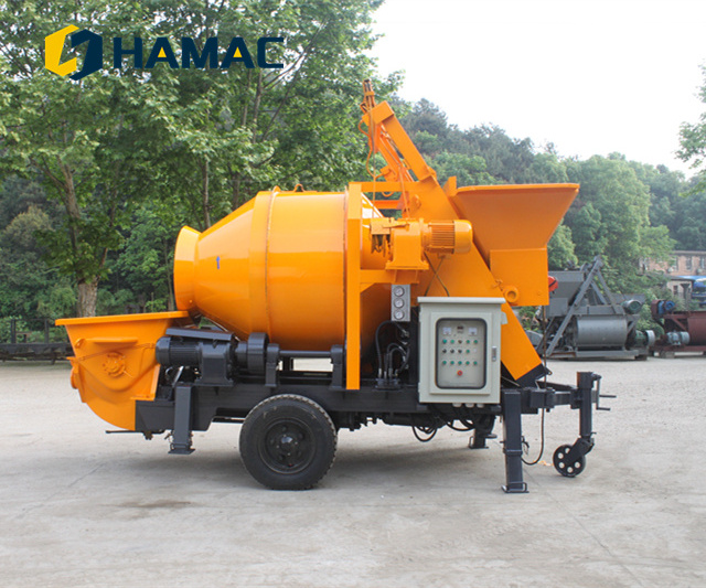 mixer pump truck Germany small size site concrete mixer pump truck mounted concrete mixer pump