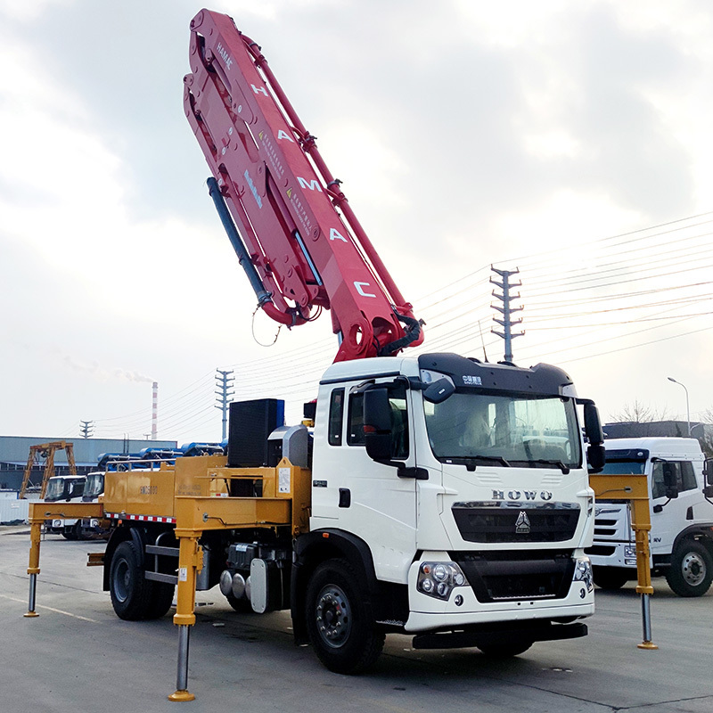 38m truck-mounted concrete mixer and pump truck china concrete pump truck mounted concrete mixer pumps