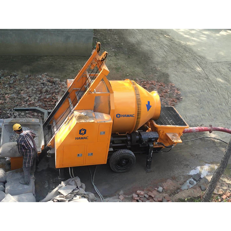 mini portable mobile trailer concrete mixer pump cement mixers concrete pumps