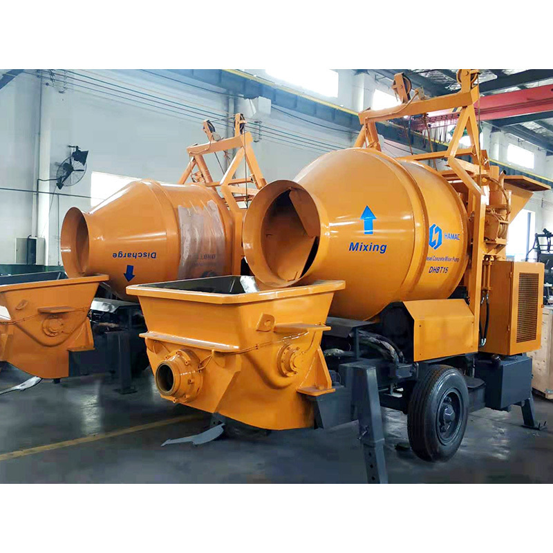 mini portable mobile trailer concrete mixer pump cement mixers concrete pumps