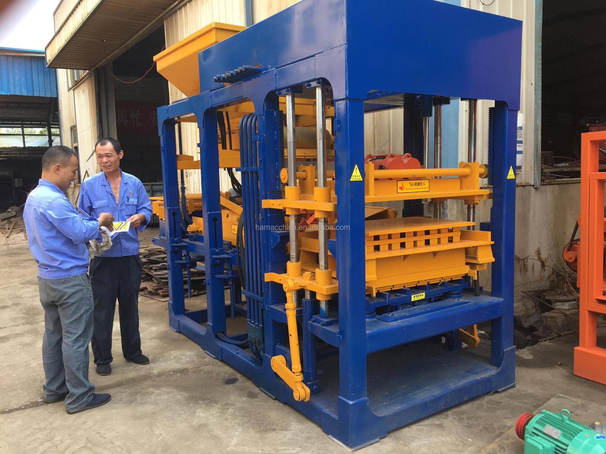 New HAMAC QT5-20 block making machine fly ash block making machine cement brick making plant