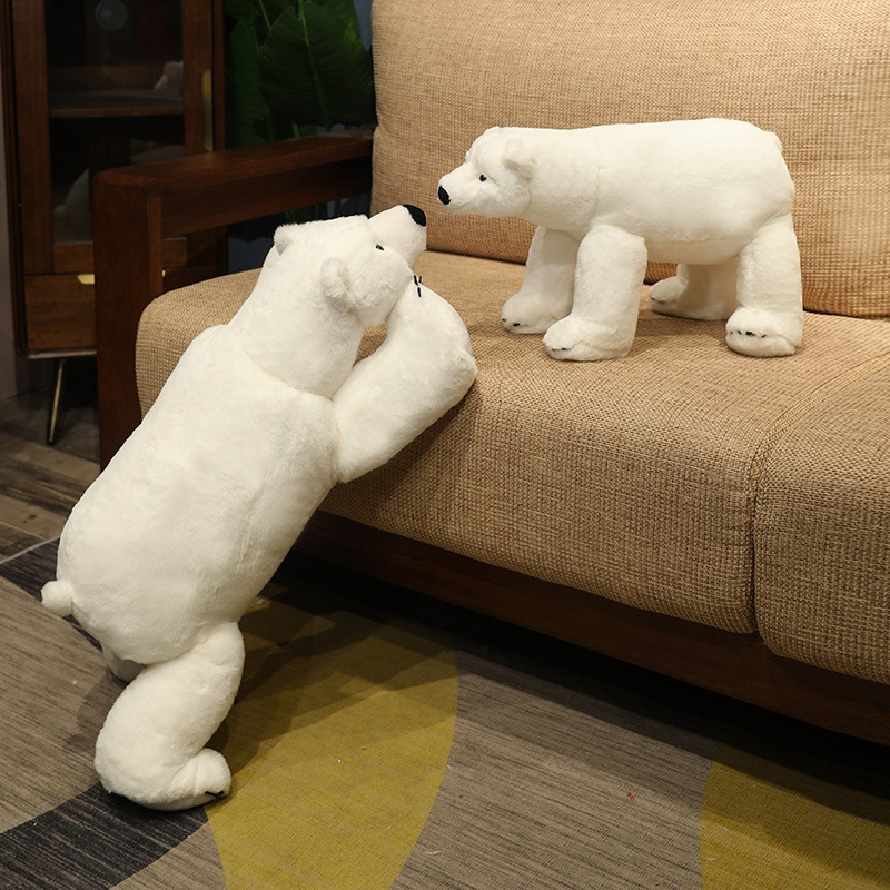 Wholesale New Design White Polar Bear plush toy with Scarf stuffed Soft Toy  Plush White Bears