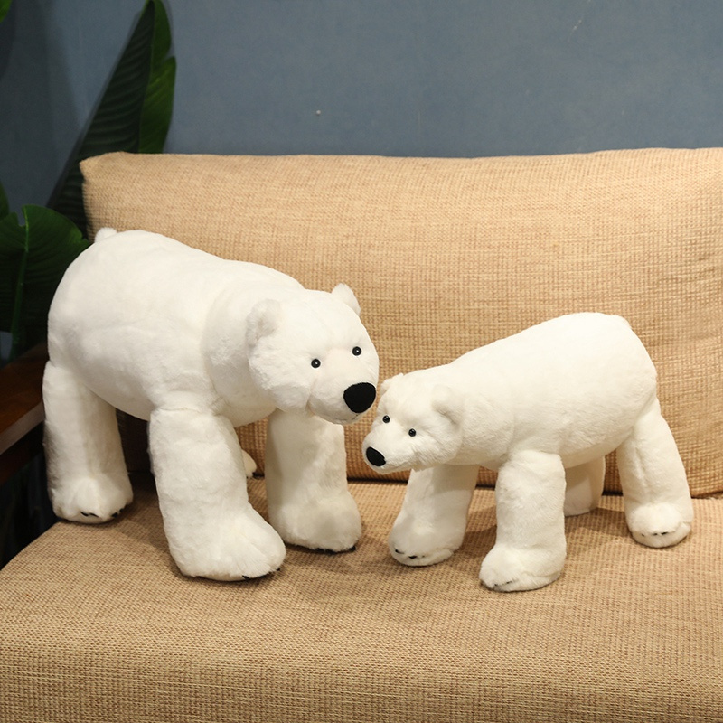 Wholesale New Design White Polar Bear plush toy with Scarf stuffed Soft Toy  Plush White Bears