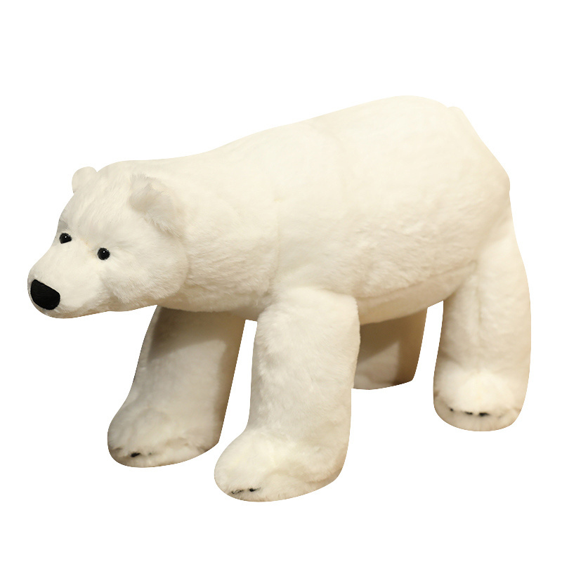 Wholesale New Design White Polar Bear plush toy with Scarf stuffed Soft Toy  Plush White Bears