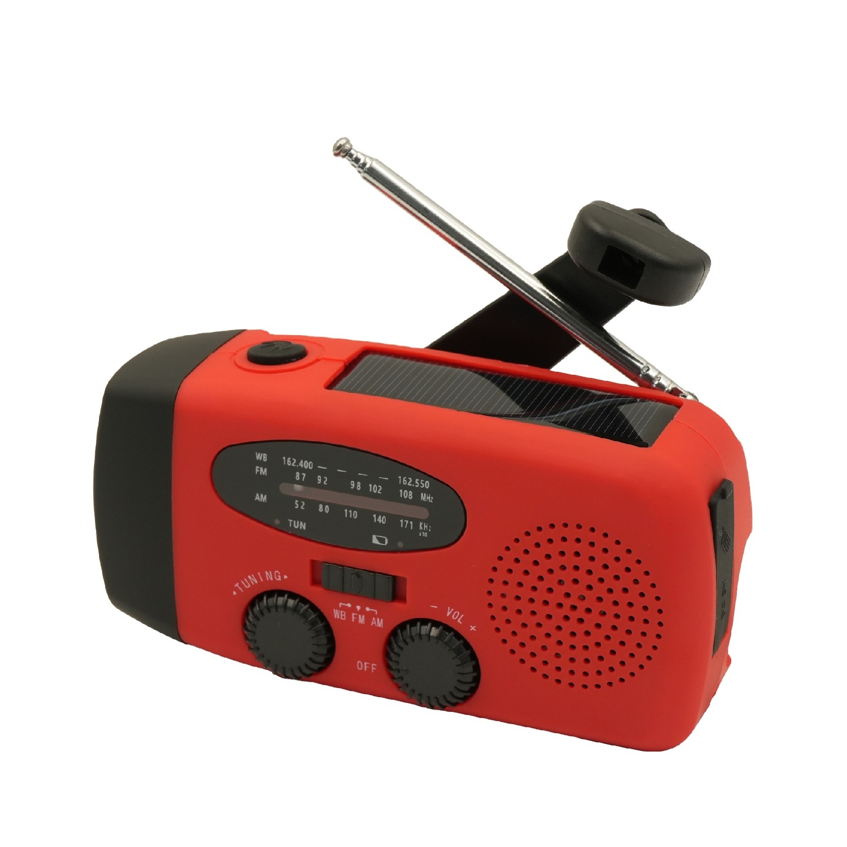 solar panel hand crank radio dynamo charger small battery-powered or hand-crank radio solar crank multi-function radio