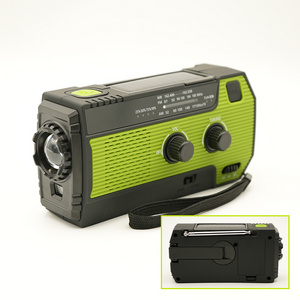 HAMAN OEM Best Emergency Radios Survival Led Flashlight Crank NOAA Weather Radio 4000mah with phone charger and generator