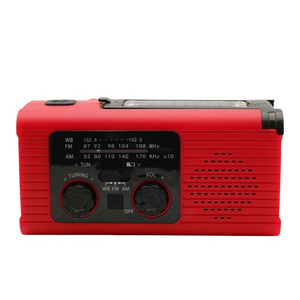 HAMAN emergency dynamo portable hand crank am fm solar radio with led flashlight