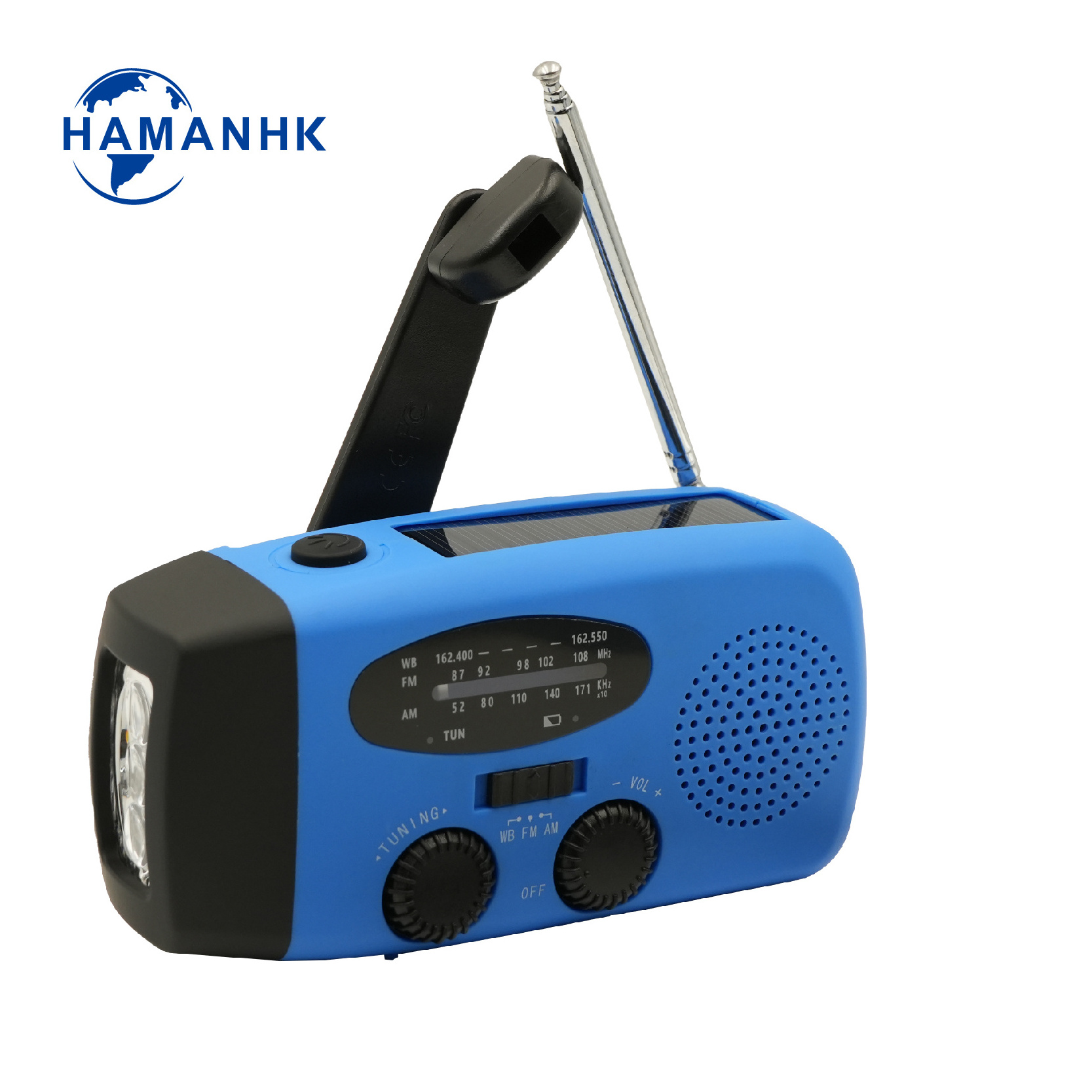 solar panel hand crank radio dynamo charger small battery-powered or hand-crank radio solar crank multi-function radio